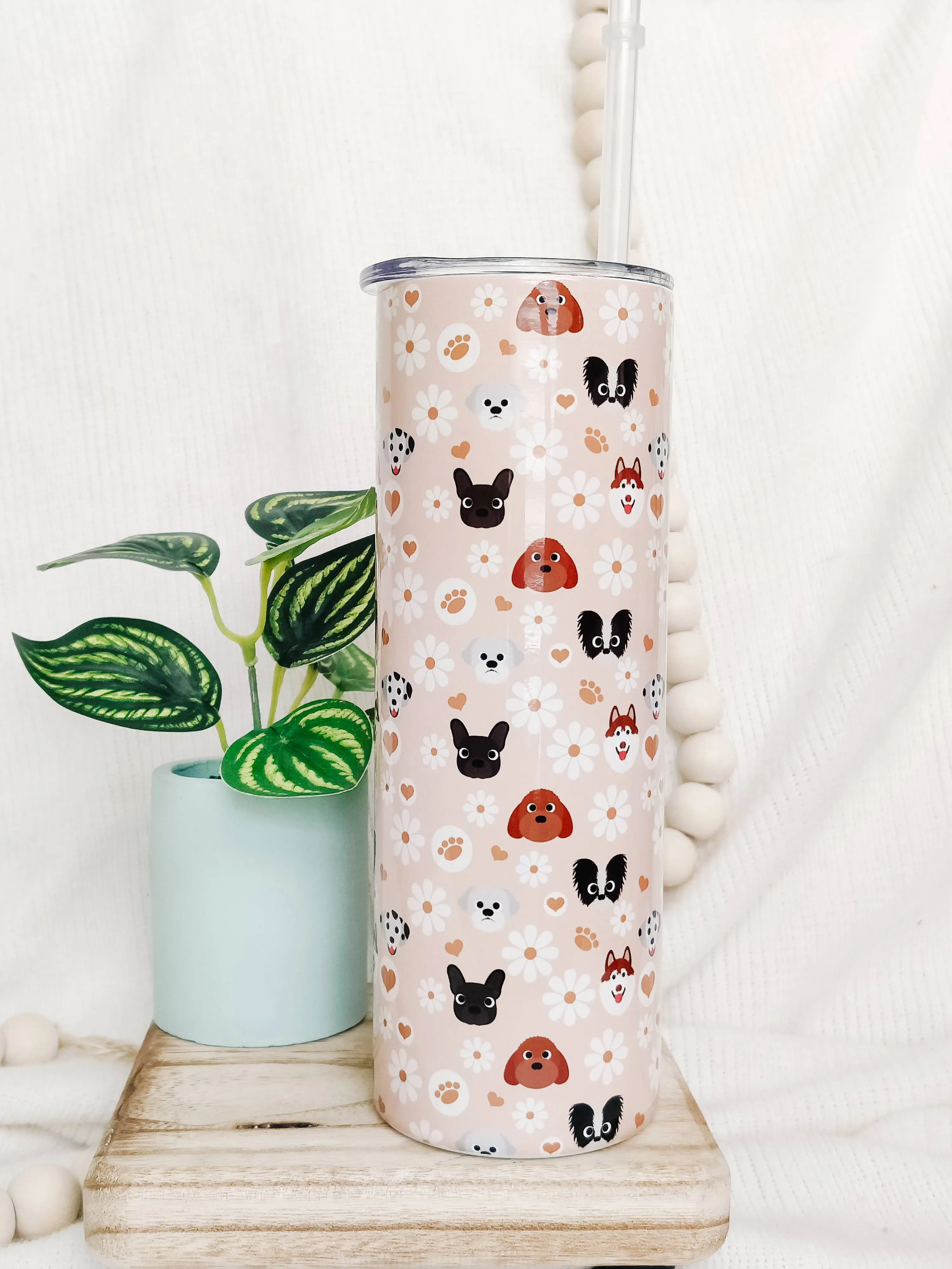 Dogs and Daisies 20 oz Tumbler Charlotte's Pet