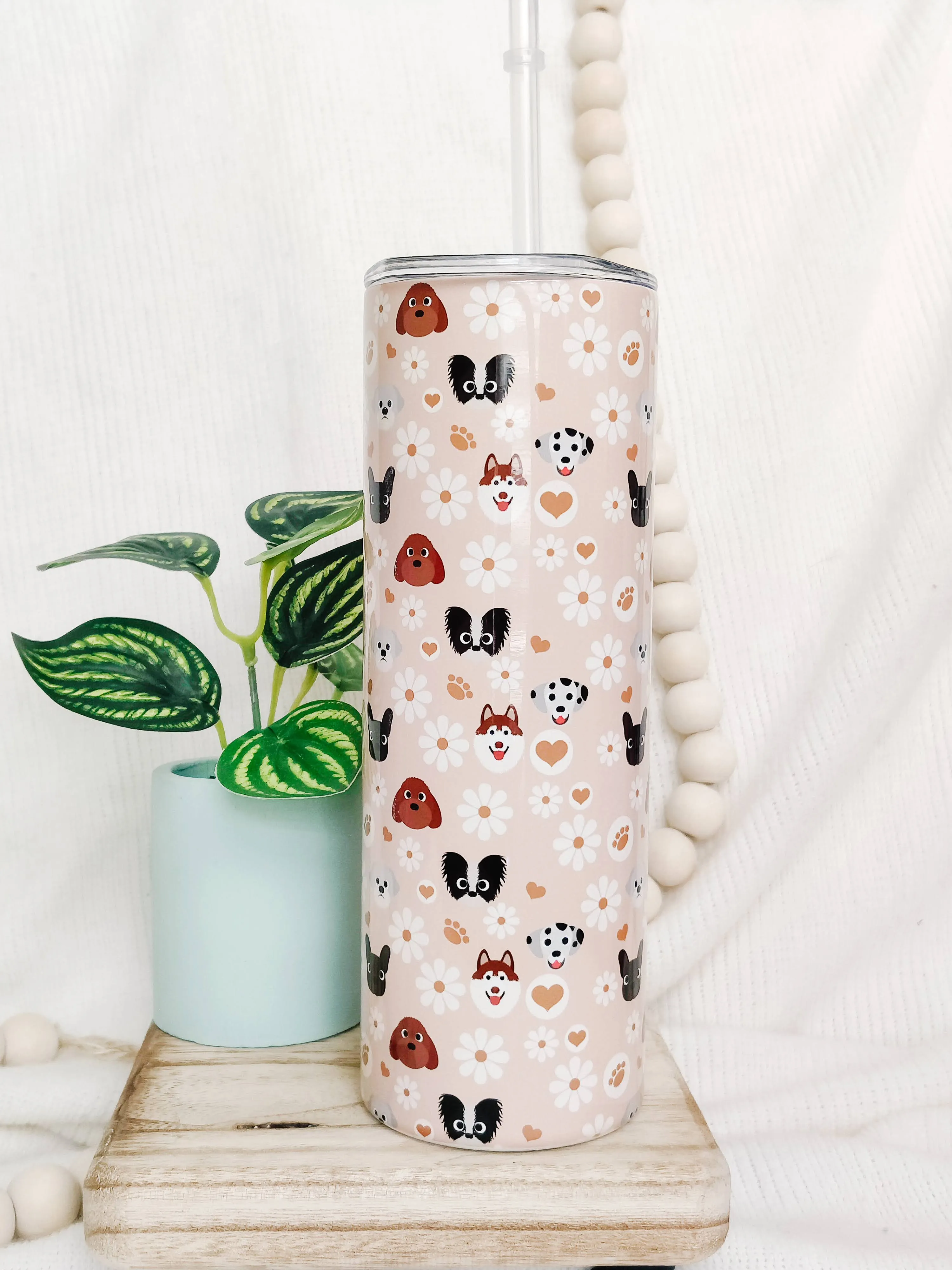 Dogs and Daisies 20 oz Tumbler Charlotte's Pet