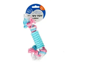 Dogtoy Puppy TPR Stick With nylon Rope 20cm Pets Qatar