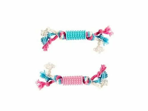 Dogtoy Puppy TPR Stick With nylon Rope 20cm Pets Qatar