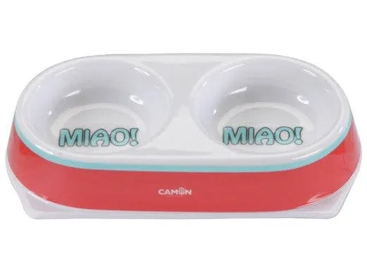 Double Melamine Bowl "Miao- 2X180Ml Pets Qatar