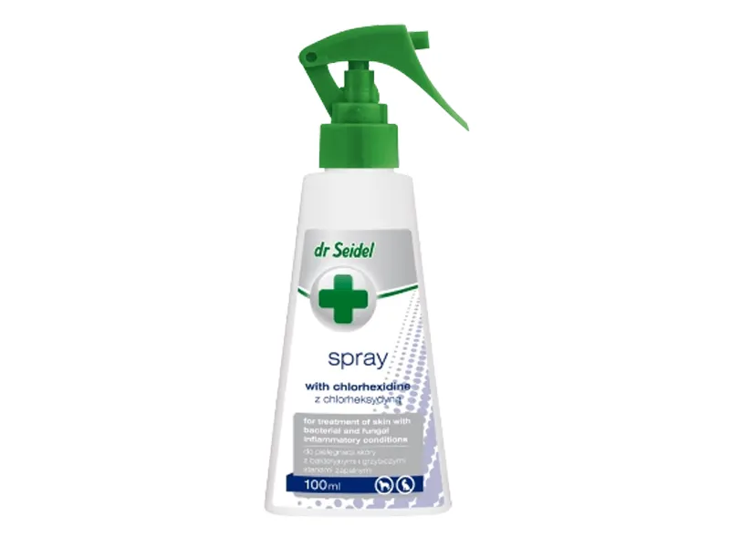 Dr Seidel-Spray With Chlorhexidine For Treatment Of Skin With Inflammatory Conditions 100Ml Pets Qatar