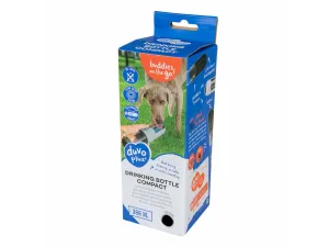 Drinking bottle compact 300ml - 6,5x6,5x18,5cm black Pets Qatar