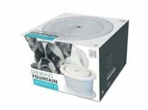 Drinking Fountain For Dogs - 3000 Ml White Pets Qatar