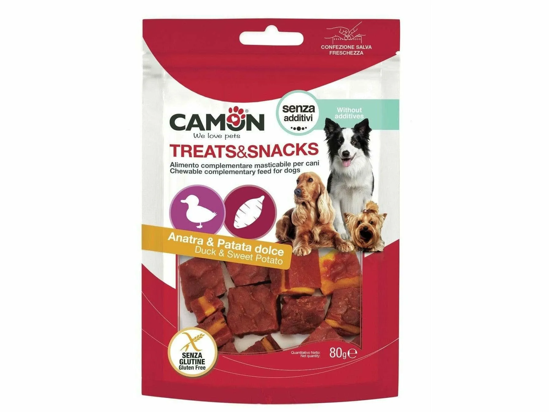 Duck and sweet potato squares  (80g) Pets Qatar