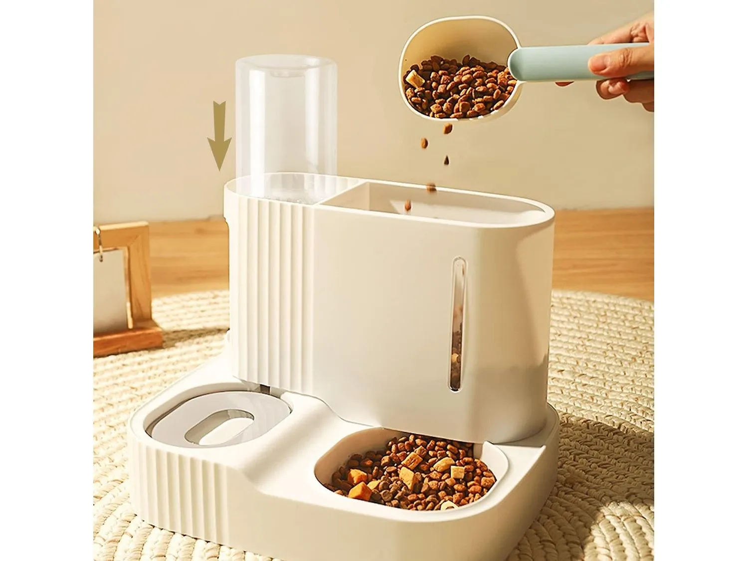 DUPLO Food & Water Dispenser White - 6 L/2.65 KG White Pets Qatar