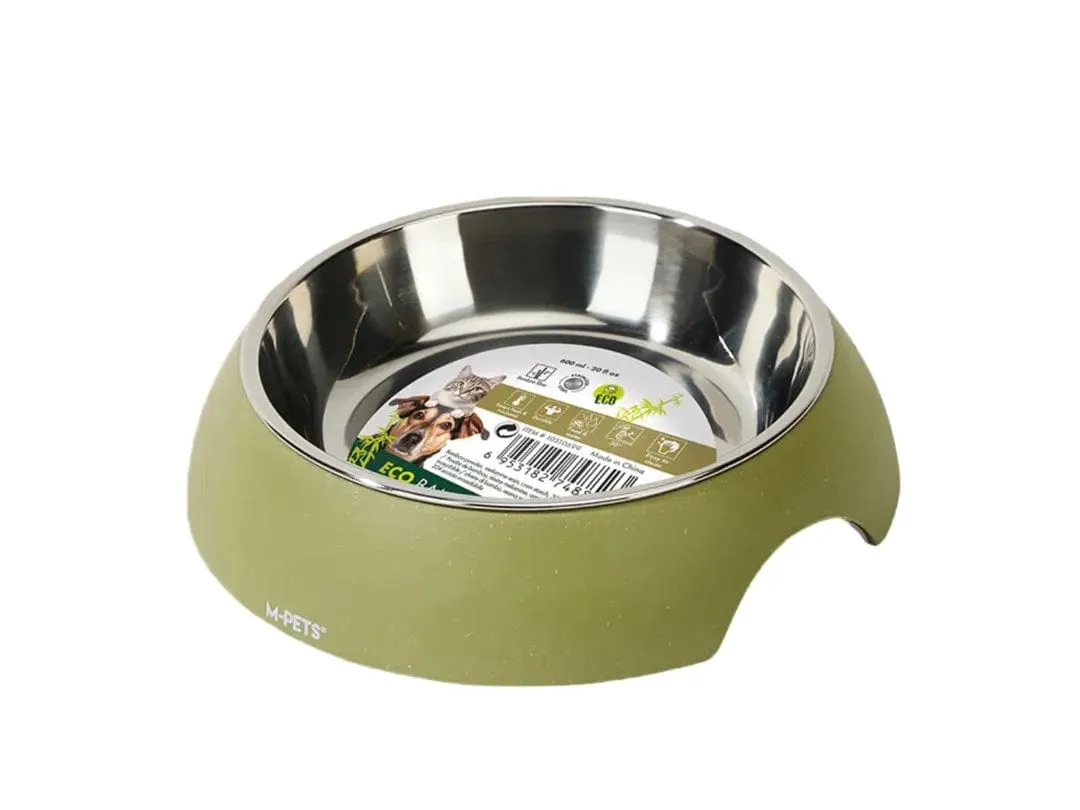 Eco Bamboo Bowl Olive 350ml Pets Qatar