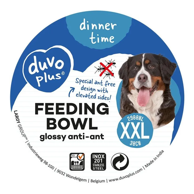 Feeding Bowl Glossy Anti-Ant Xxl - 2900Ml - 30Cm Pets Qatar