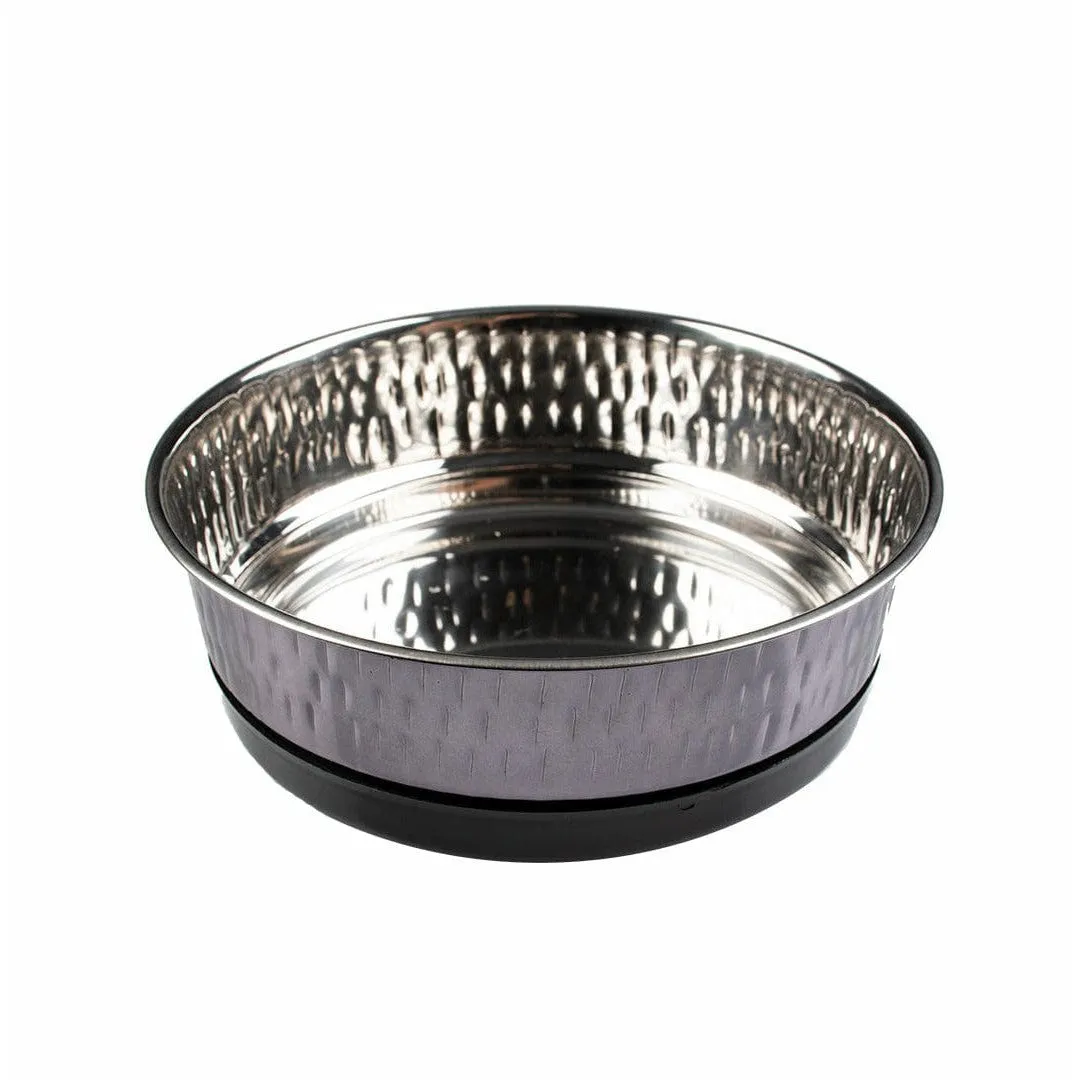 FEEDING BOWL GLOSSY FIX L - 20,3x20,3x6,6cm black Pets Qatar