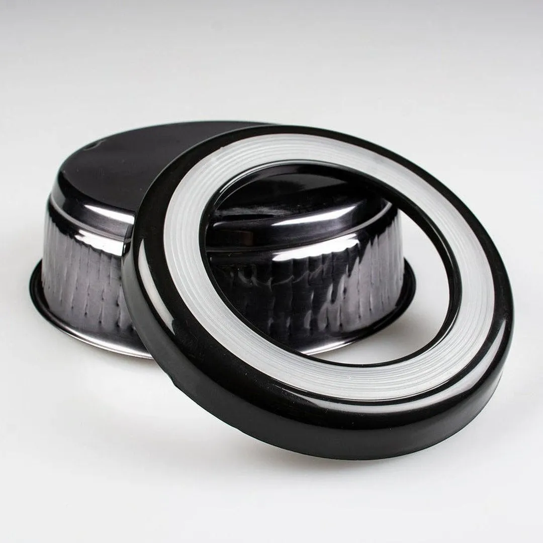 FEEDING BOWL GLOSSY FIX M - 16,5x16,5x5,7cm black Pets Qatar