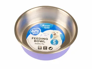 FEEDING BOWL MATTE FIX Ø12,8cm purple Pets Qatar