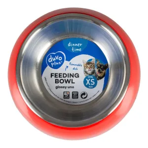 FEEDING BOWL   SOCKET GLOSSY UNO 200ml - Ø10cm red Pets Qatar
