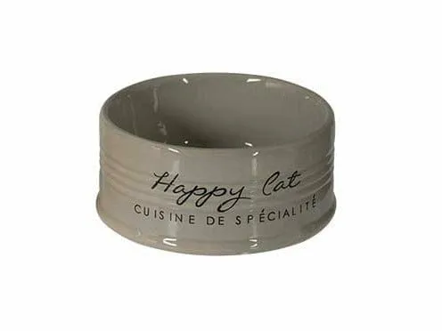 Feeding Bowl Stone Happy Cat Ø10,5 - 300ml anthracite Pets Qatar