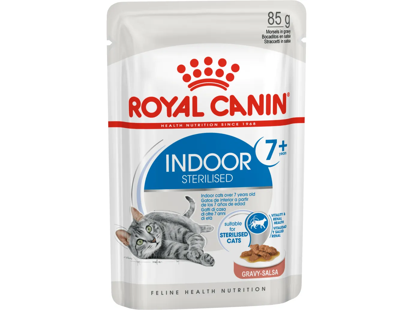 Feline Health Nutrition Indoor 7  (WET FOOD - Pouches) 85g Pets Qatar
