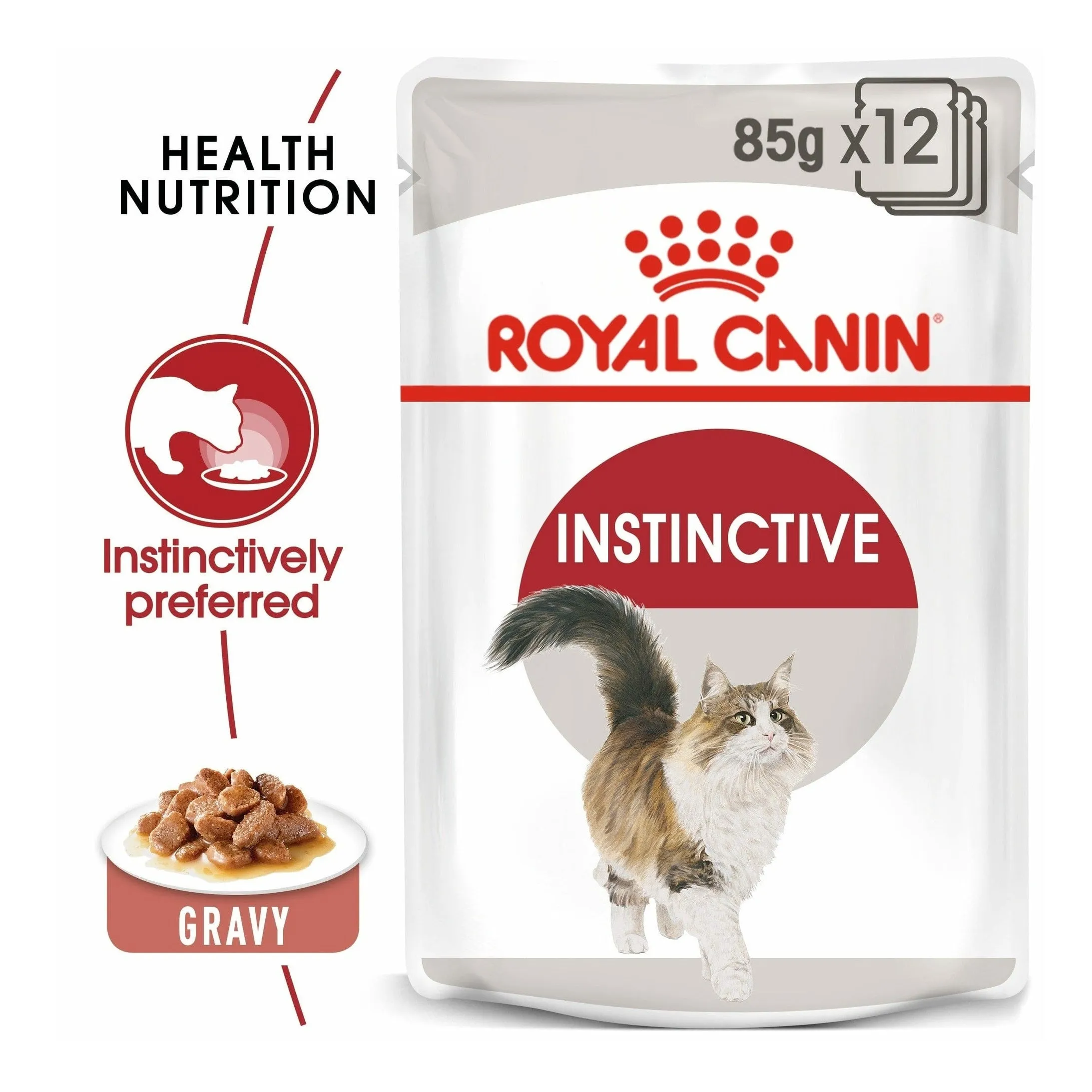 Feline Health Nutrition Instinctive Adult Cats Gravy (WET FOOD - Pouches)12x85g Pets Qatar