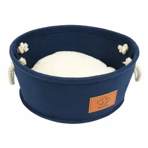 FELT BARREL L - 44x44x19cm blue Pets Qatar