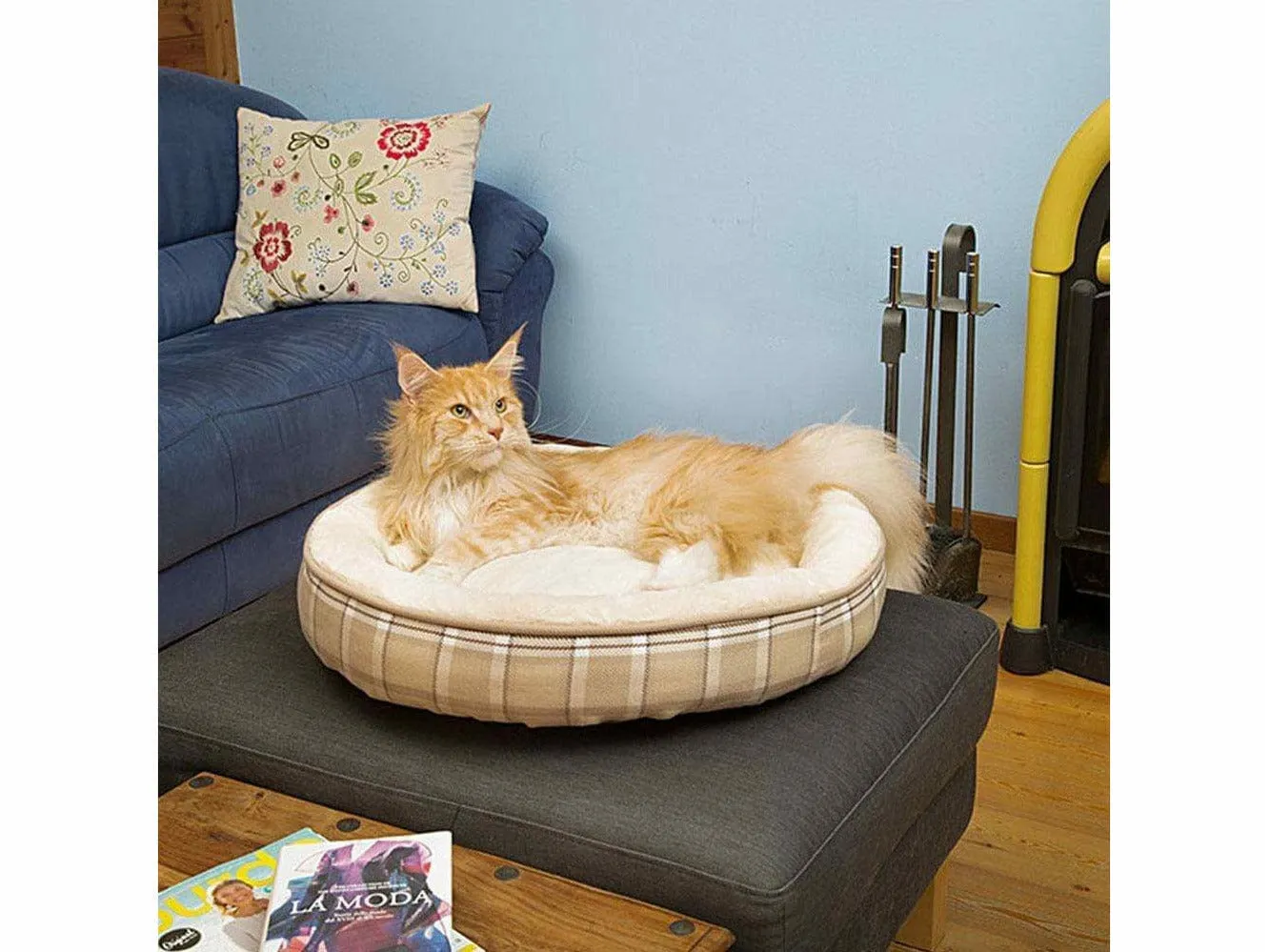 Ferplast Lagoon 60 Green Dogbed Eco-friendly Fur Mattress for Dogs and Cats, 60×12 cm Pets Qatar
