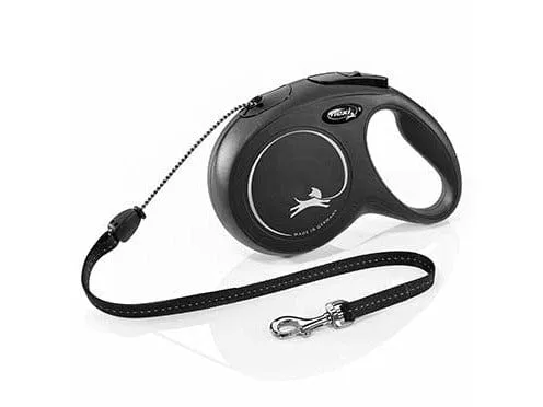 FLEXI NEW CLASSIC CORD S/5M black Pets Qatar