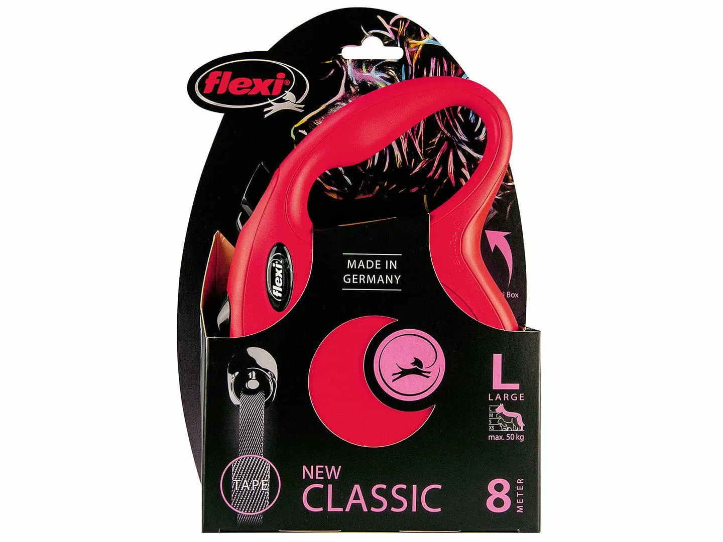 FLEXI NEW CLASSIC TAPE L/8M red Pets Qatar