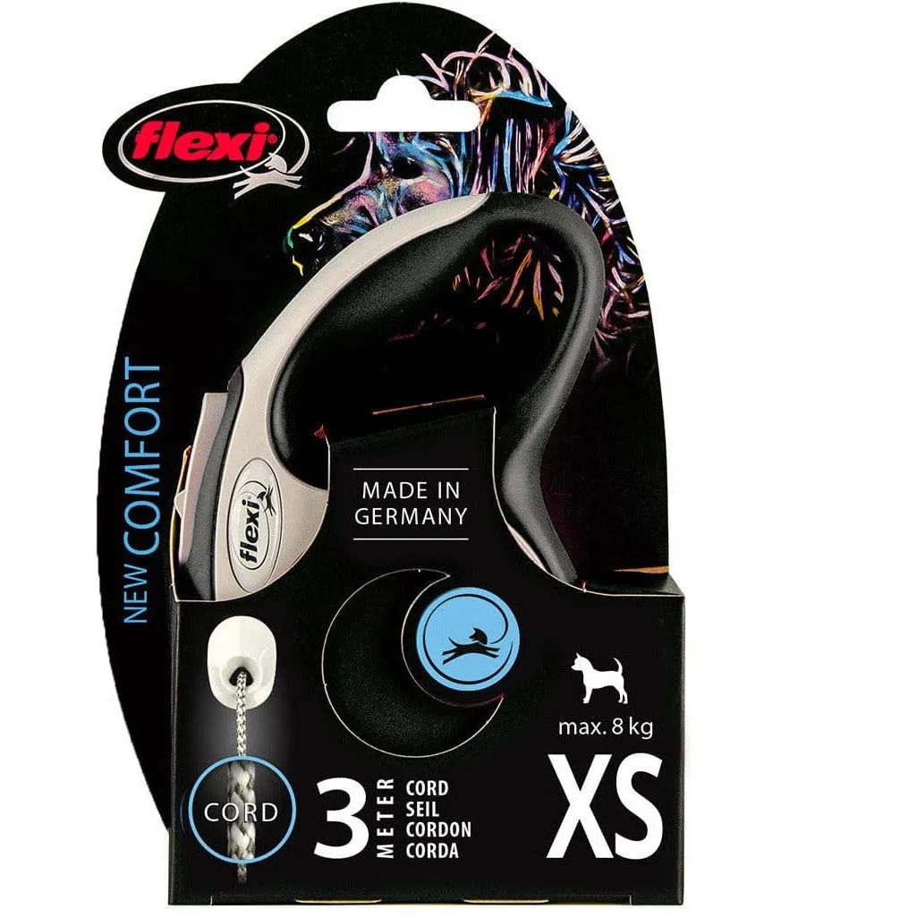 Flexi new comfort cord XS/3M black Pets Qatar