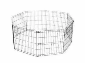 FOLDABLE PUPPY PEN - S BLACK Pets Qatar