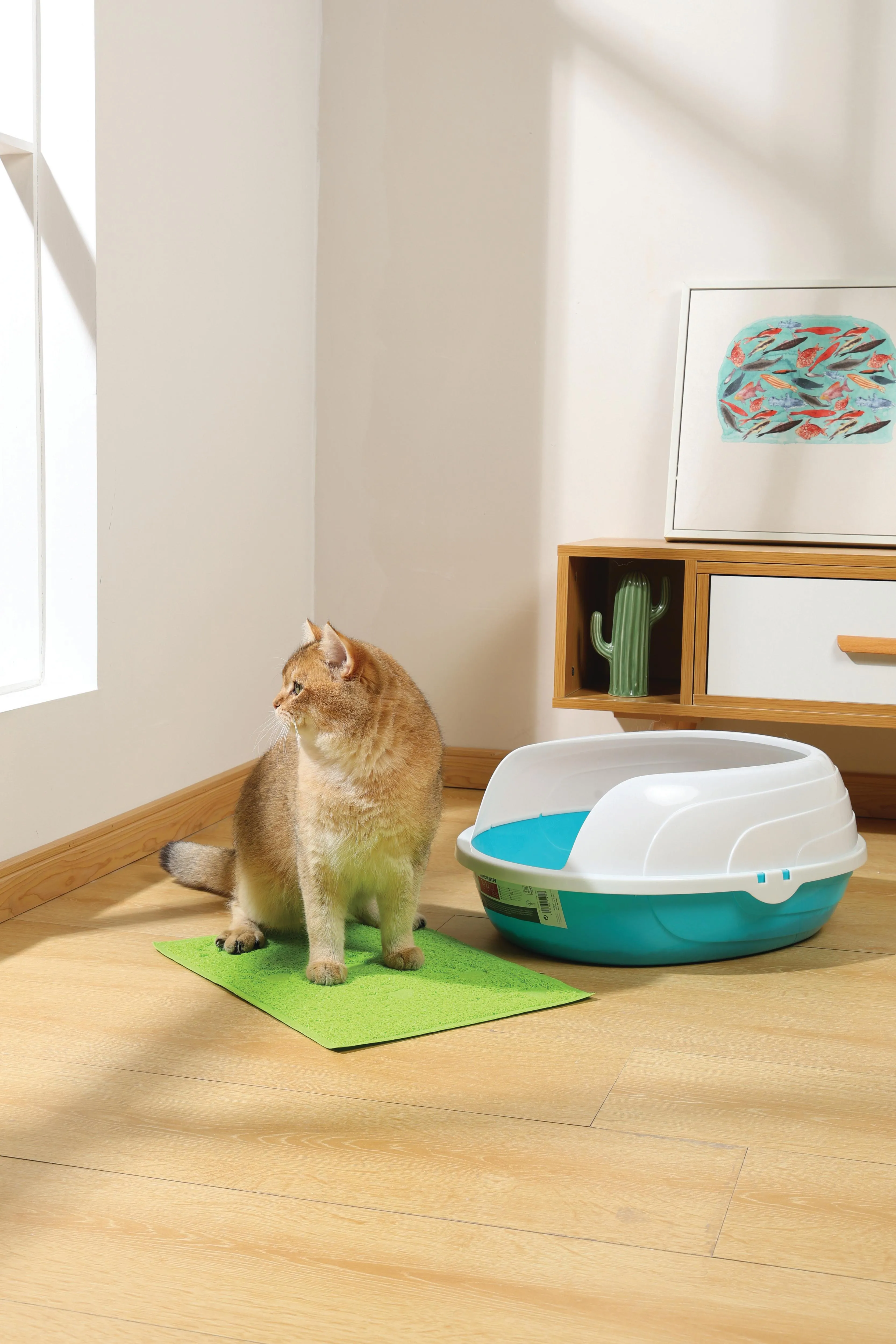 FOOTPRINT Cat Litter Mat Green