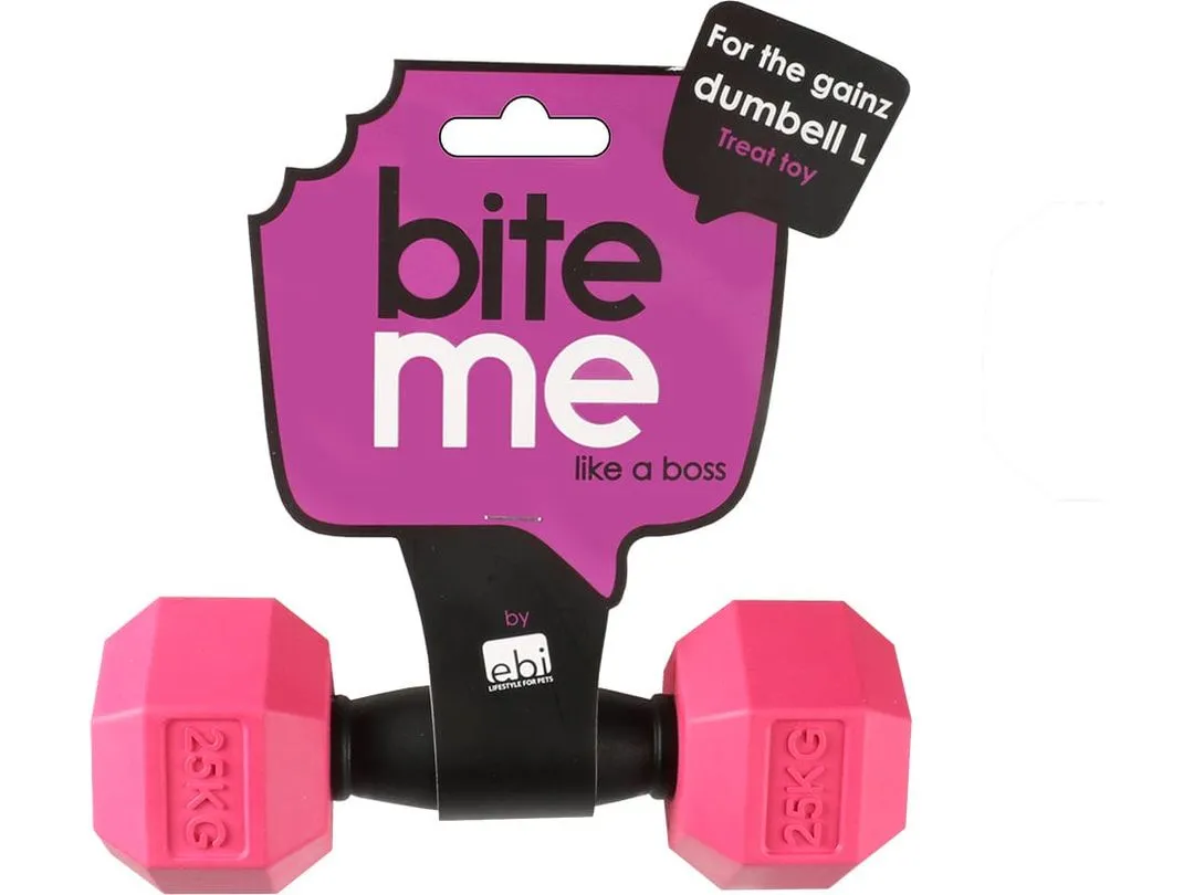 For The Gainz - Dumbbell Dog Toy Purple/Black Pets Qatar