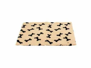 FURBED ANTI-SLIP BONES 75x50cm beige Pets Qatar
