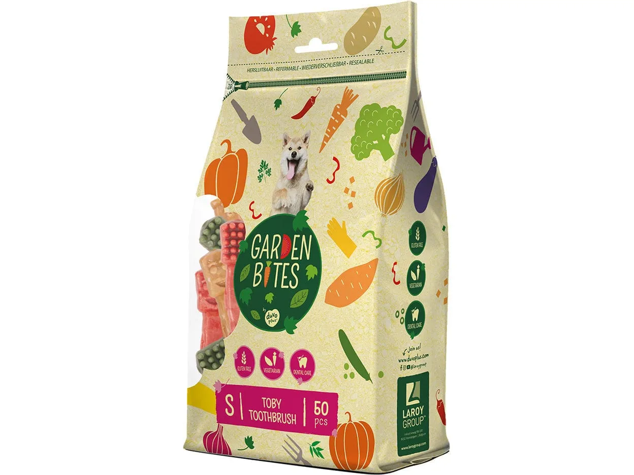 Garden Bites Toby Toothbrush Large Pouch 10Cm - 10Pcs Mixed Colors Pets Qatar
