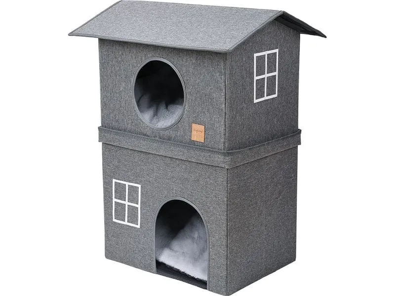 Grey Car House Double Floor Pets Qatar