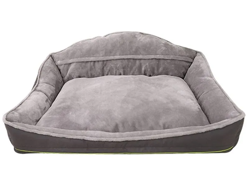 High backrest waterproof edge inlay gray m As Photo 75X60X39cm Pets Qatar