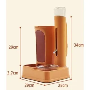 Hoopet Pet Combination Feed&Water Feeder 680Ml-28.5X27X39Cm Pets Qatar
