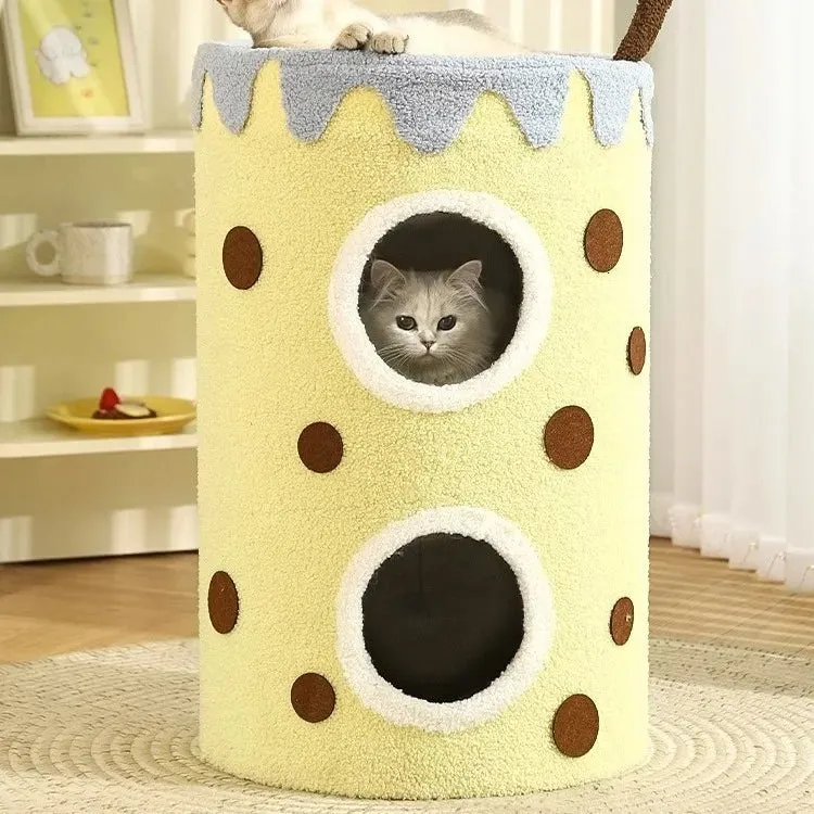 HOOPET Pet Milk Tea Sisal Pail-Double Tier Pets Qatar