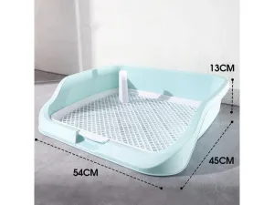 HOOPET Pet Pen Litter Box with Pole (Wave Green) As photo 54X45X13cm Pets Qatar