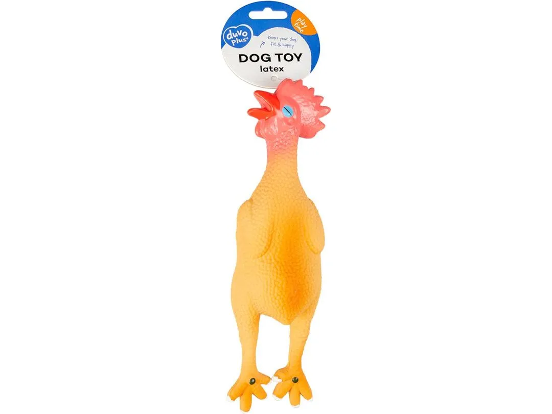 Latex Squeaky Chicken  Multicolour Pets Qatar