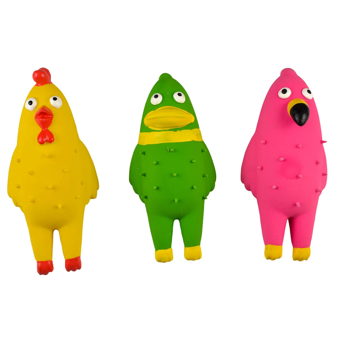Latex Standing Flamingo/Chicken/Duck 6x14x7cm Mixed Colors Pets Qatar
