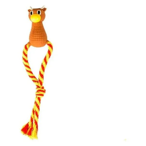 Latex With Rope Buffalo/Crocodile/Elephant 6,1x8,1x38,9cm mixed colors Pets Qatar