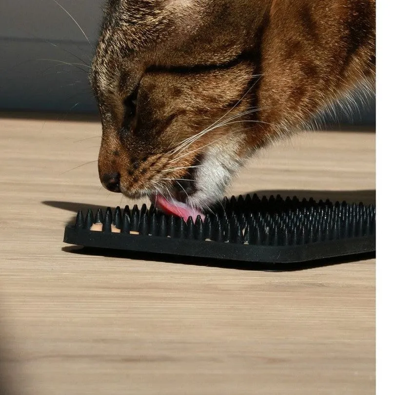 LEX - Licking mat studs 10x20x1,3cm black Pets Qatar