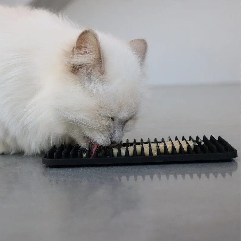 LEX - Licking mat studs 10x20x1,3cm black Pets Qatar