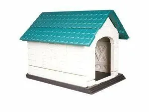 LOFT DOG HOUSE L WHITE & GREEN Pets Qatar