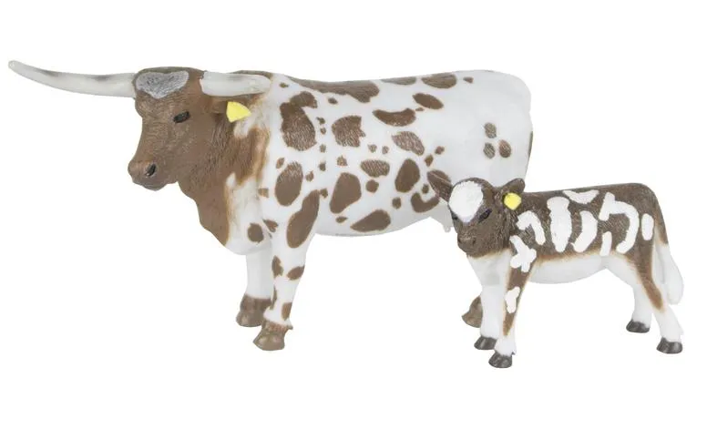 LONGHORN COW & CALF