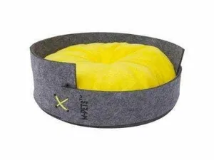 MAUI FELT BASKET YELLOW & GRAY Pets Qatar