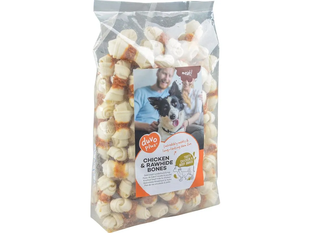 meat! Chicken & rawhide small bones 1000g - ± 86st Pets Qatar
