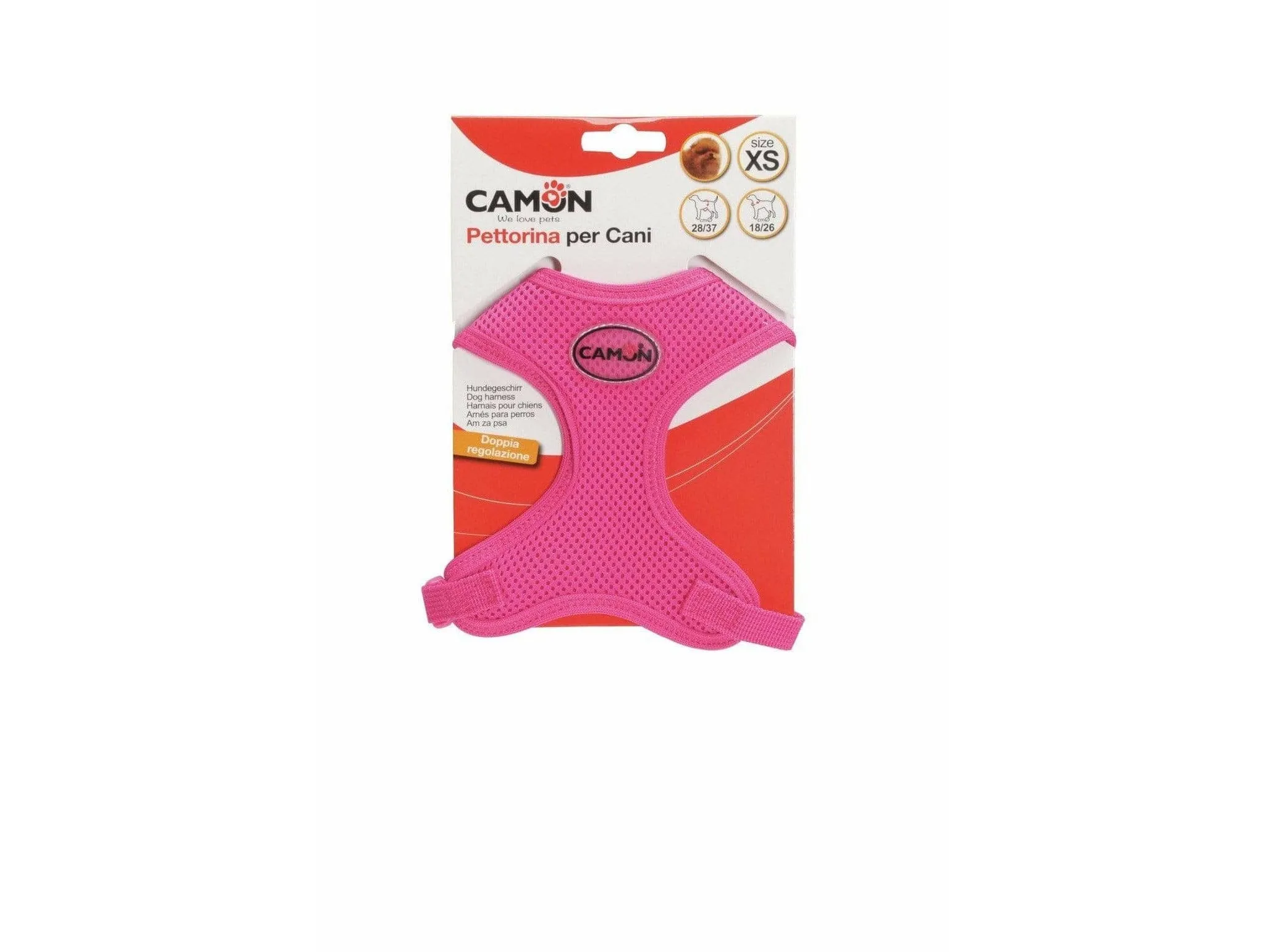Mesh harness with double adjustment-FUCHSIA -XS Pets Qatar