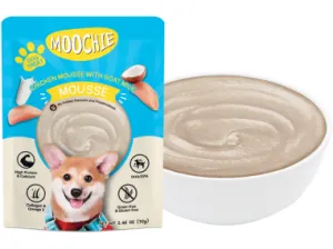 Moochie Chicken Mousse With Goat Milk Mousse  85G. Pouch Pets Qatar