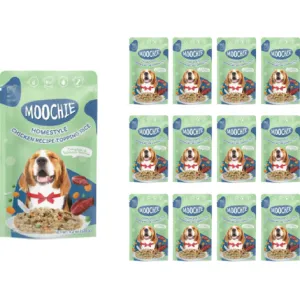 MOOCHIE HOMESTYLE CHICKEN & RICE 120gX12 POUCHS Pets Qatar