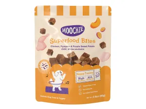 MOOCHIE SUPERFOOD BITES - CHICKEN, PUMPKIN & PURPLE SWEET POTATO 80g Pets Qatar