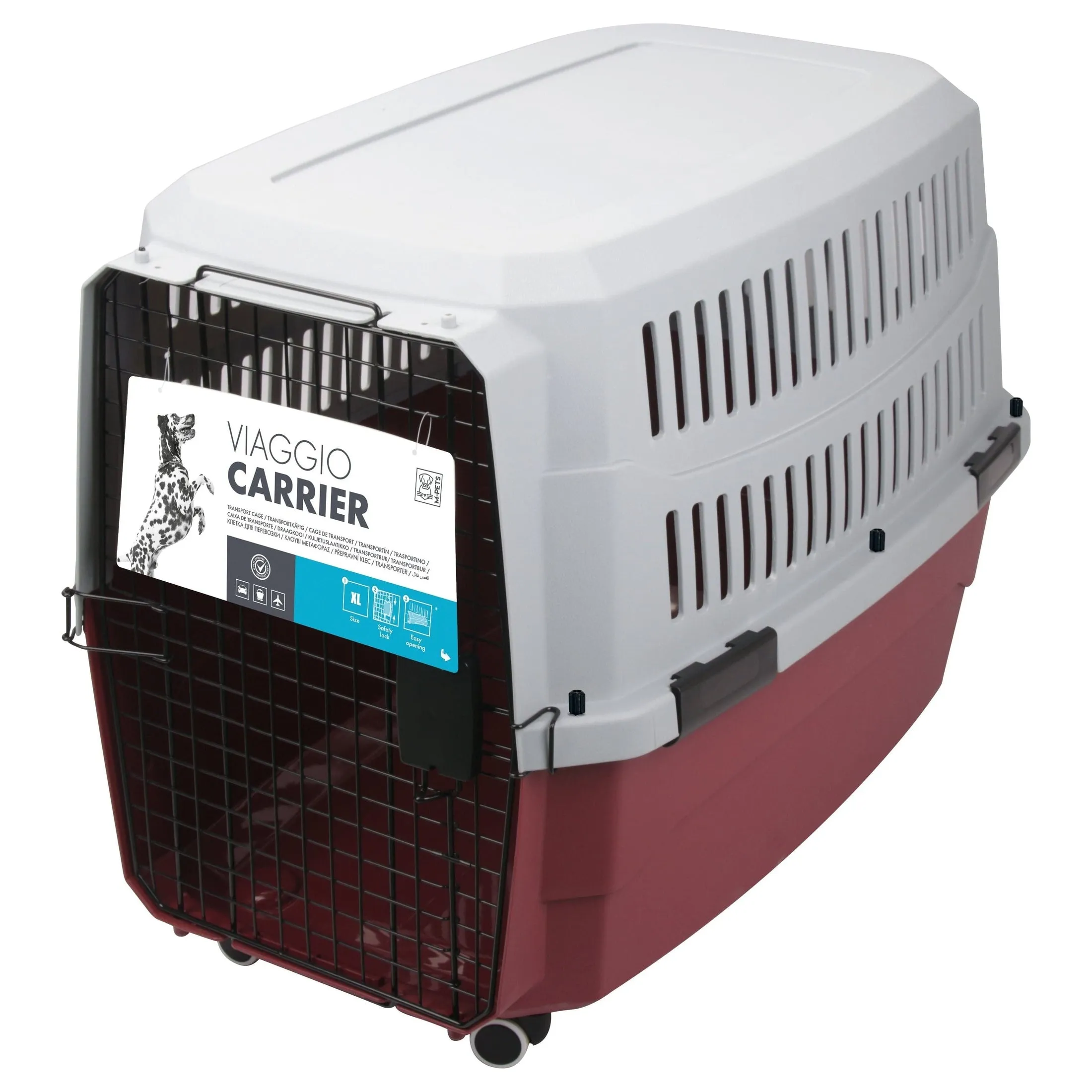 MPETS Viaggio Carrier - Xl Bordeau & Grey Pets Qatar