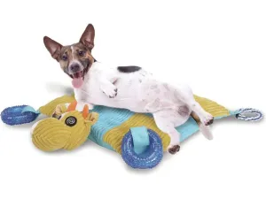 Multifunction cushion for dogs with Squeaker, TPR toys and cotton ropes - 50x50cm Pets Qatar