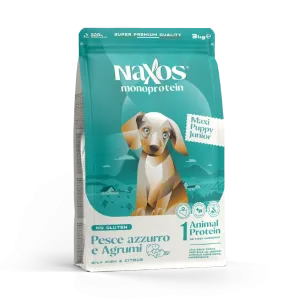 Naxos PUPPY & JUNIOR MAXI Fish and citrus 3kg Pets Qatar